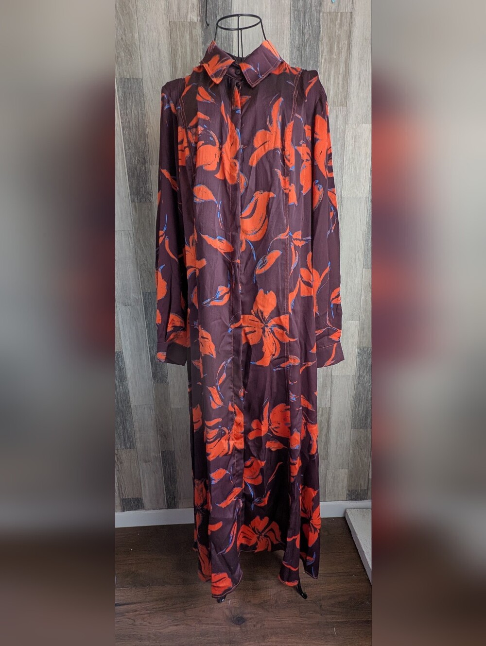 Exquoise Anthropologie New With Tags Xl Maxi Shirt Dress
